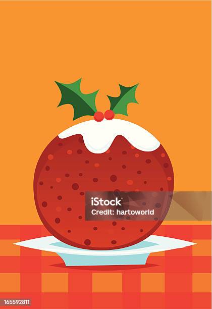Christmas Pudding Stock Illustration - Download Image Now - Christmas Pudding, Cartoon, Celebration