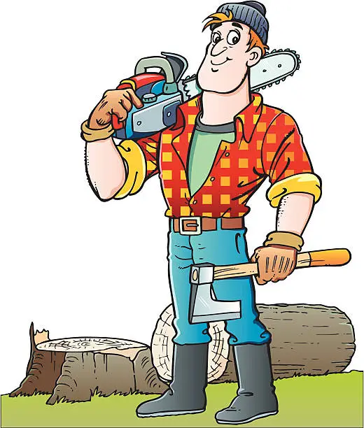 Vector illustration of Woodman