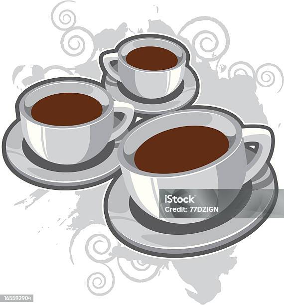 Kawa Pęk - Stockowe grafiki wektorowe i więcej obrazów Filiżanka do kawy - Filiżanka do kawy, Spray, Aranżować