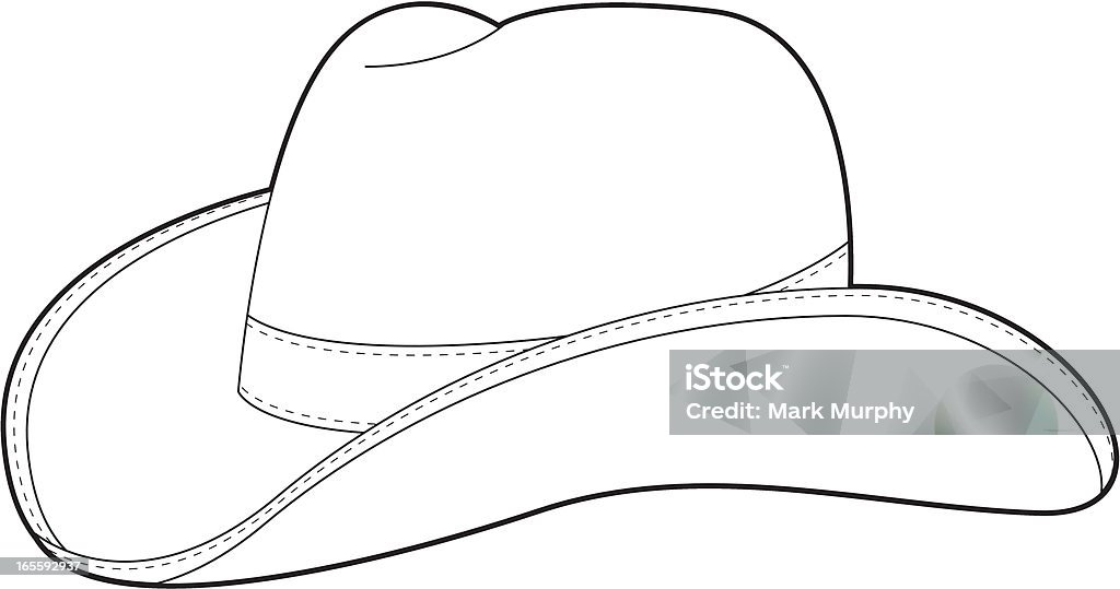 Wild West modelo de sombrero de vaquero - arte vectorial de Belleza libre de derechos