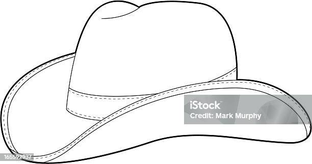 Oeste Selvagem Chapéu De Cowboy Modelo - Arte vetorial de stock e mais imagens de Arte Linear - Arte Linear, Banda desenhada - Produto Artístico, Beleza