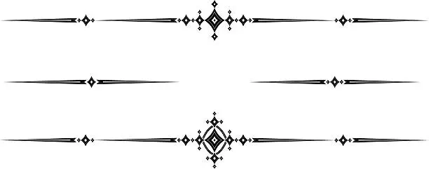 Vector illustration of Medieval Rule Lines