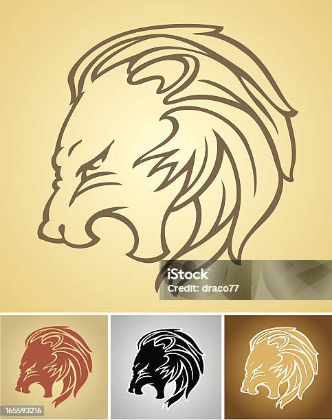 Growling Lion Head Stock Illustration - Download Image Now - Anger, Animal, Animal Body Part