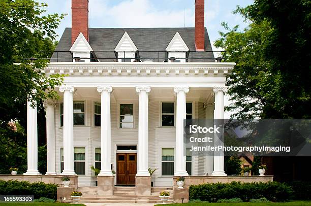 Colonial Style Home Stock Photo - Download Image Now - Colonial Style, House, Residential Building