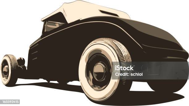 Sepia Hot Rod Vector Stock Illustration - Download Image Now - Hot Rod Car, Collector's Car, Vintage Car