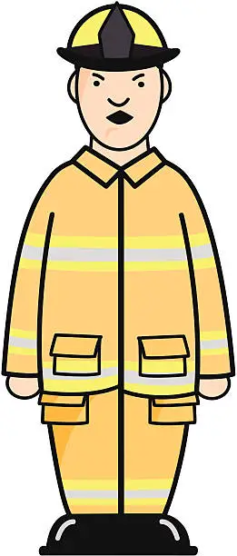 Vector illustration of Fireman