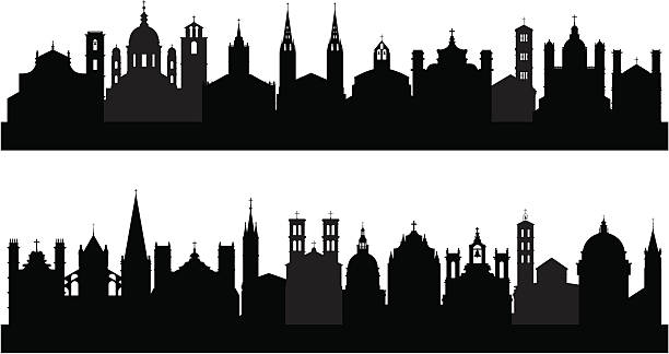 Twenty-Two Churches Twenty-two churches, organised into a cityscape. Each is highly detailed, separate, complete, and can be used separately or moved. spire stock illustrations