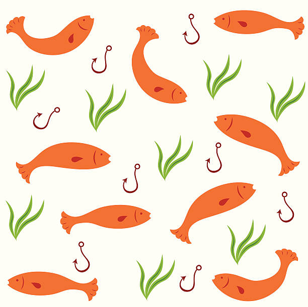 ilustraciones, imágenes clip art, dibujos animados e iconos de stock de de pesca - fish oil nature nutritional supplement healthcare and medicine