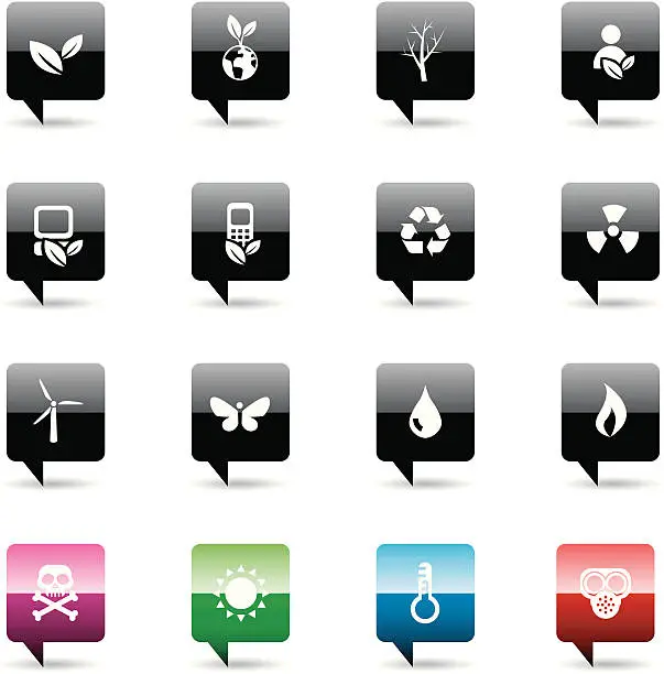 Vector illustration of Environment icon set