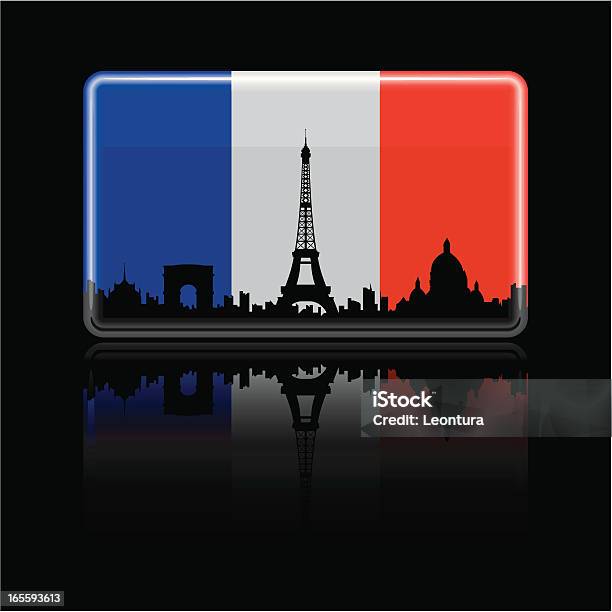 Französische Flagge Auf Schwarz Stock Vektor Art und mehr Bilder von Außenaufnahme von Gebäuden - Außenaufnahme von Gebäuden, Bauwerk, Bedienungsknopf