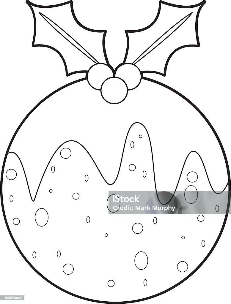 Colourt à Pudding de Noël - clipart vectoriel de Pudding de Noël libre de droits