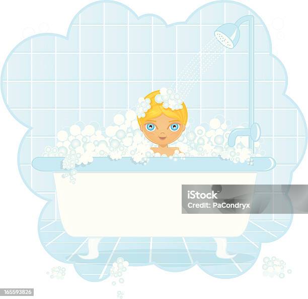Banho De Pensamento Em Desenho Animado - Arte vetorial de stock e mais imagens de Banheira - Banheira, Plano de Fundo, Casa de banho