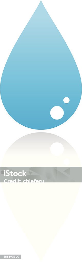 Simple goutte d'eau - clipart vectoriel de Bleu libre de droits
