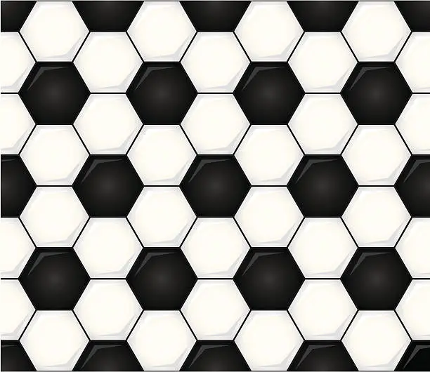 Vector illustration of Seamless Soccer Ball Vector Illustration