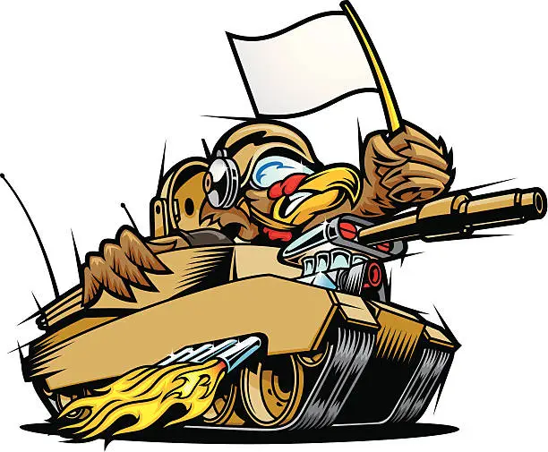 Vector illustration of M1 Abrams Turkey Tank