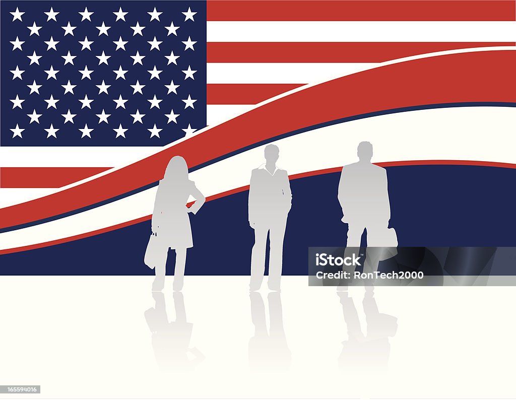 American Business Team american team / business in america / with much confidence Achievement stock vector