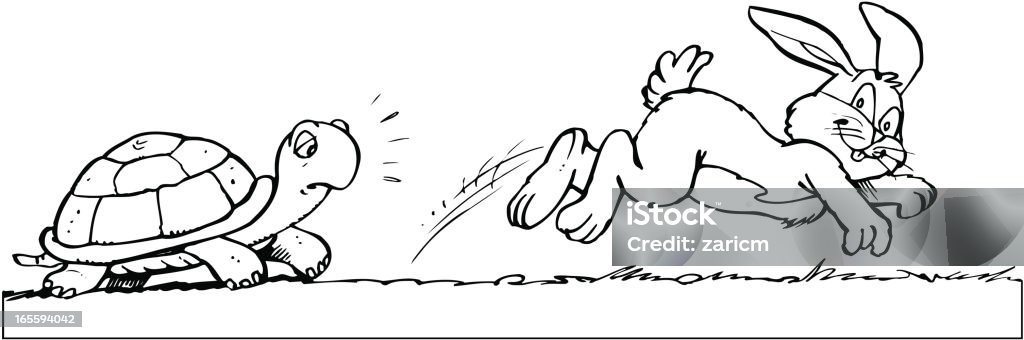 Rabbit And Turtle Stock Illustration - Download Image Now - Animal ...