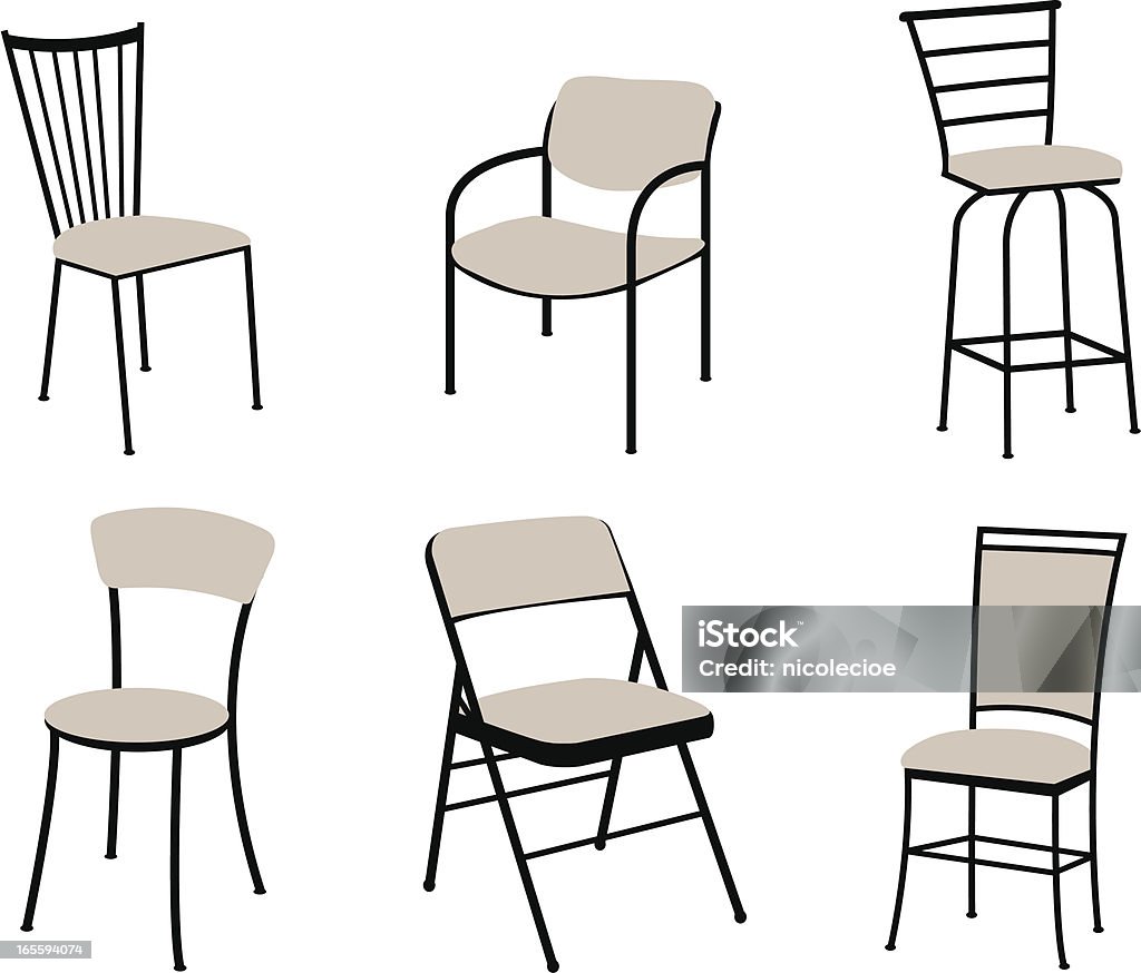 Ensemble de chaises - clipart vectoriel de Chaise libre de droits