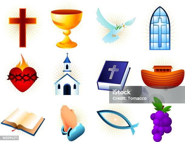 Christianity Design Elements Stock Illustration - Download Image Now - Spirituality, Heart Shape, Ark