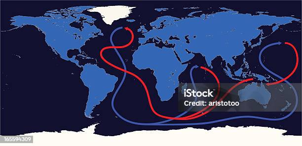 Thermohaline Obiegu - Stockowe grafiki wektorowe i więcej obrazów Morze - Morze, Pływ morski, Golfsztrom