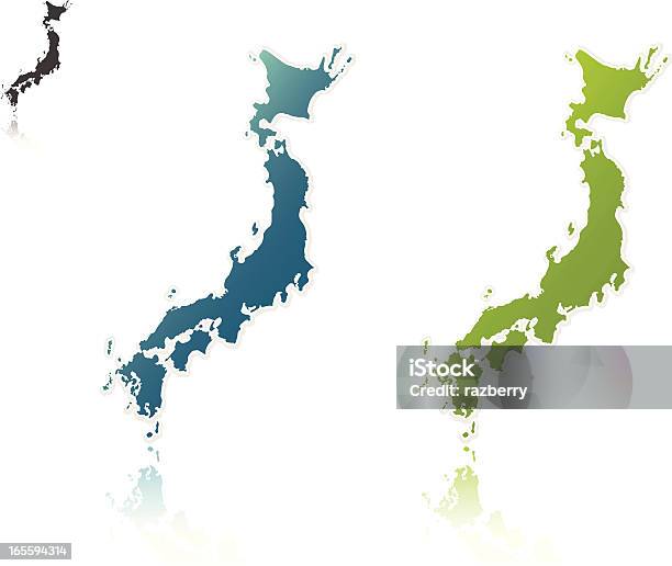 Japan Konturen Stock Vektor Art und mehr Bilder von Asien - Asien, Blau, ClipArt