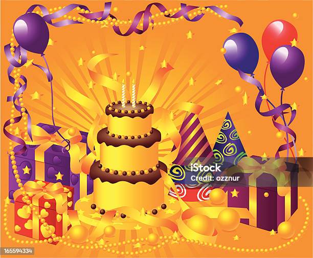 Happy Birthday Stock Illustration - Download Image Now - Balloon, Birthday,  Birthday Cake - iStock