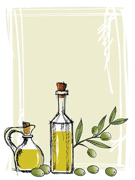 Vector illustration of oil oliva