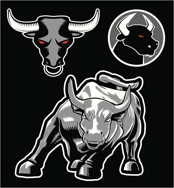 Vector illustration of Bull