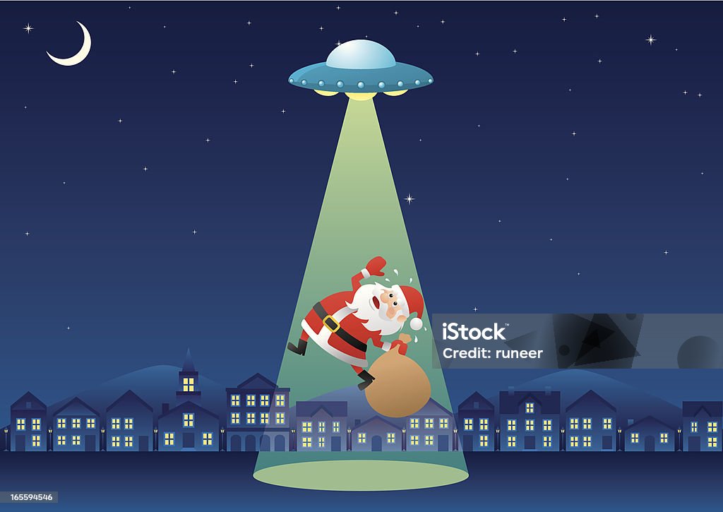 Santa Claus secuestrados (horizontal - arte vectorial de Extraterrestre libre de derechos