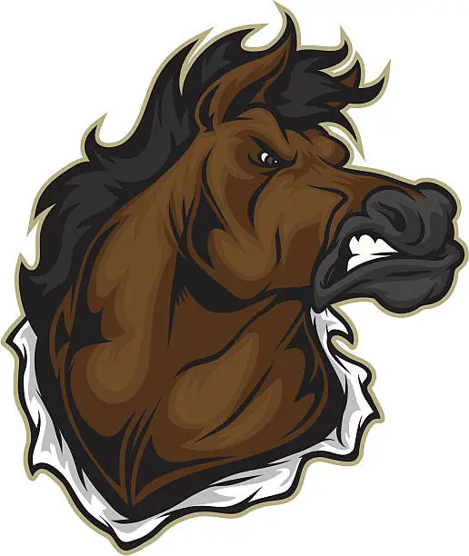Vector illustration of Mustang Mascot
