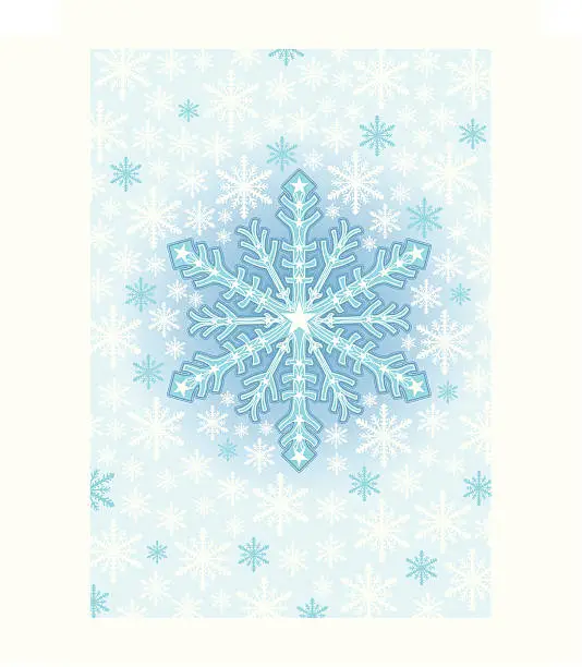 Vector illustration of Blue Christmas Snowflakes