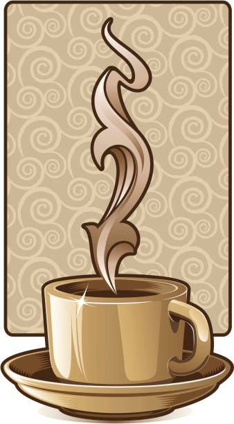 coffee time vector art illustration