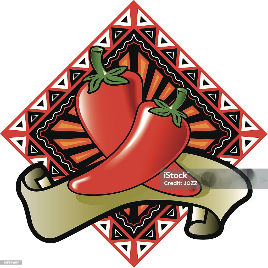 chilli insígnia Mexicana - Royalty-free Pimenta arte vetorial