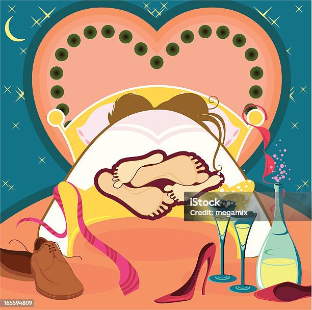 Date Stock Illustration - Download Image Now - Bed - Furniture, Sex and Reproduction, Women