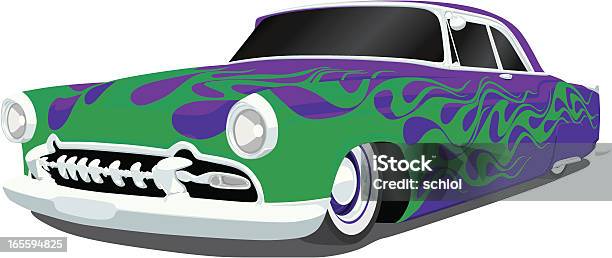 Vector Hot Rod Stock Illustration - Download Image Now - Customized, Low Rider, 1950-1959