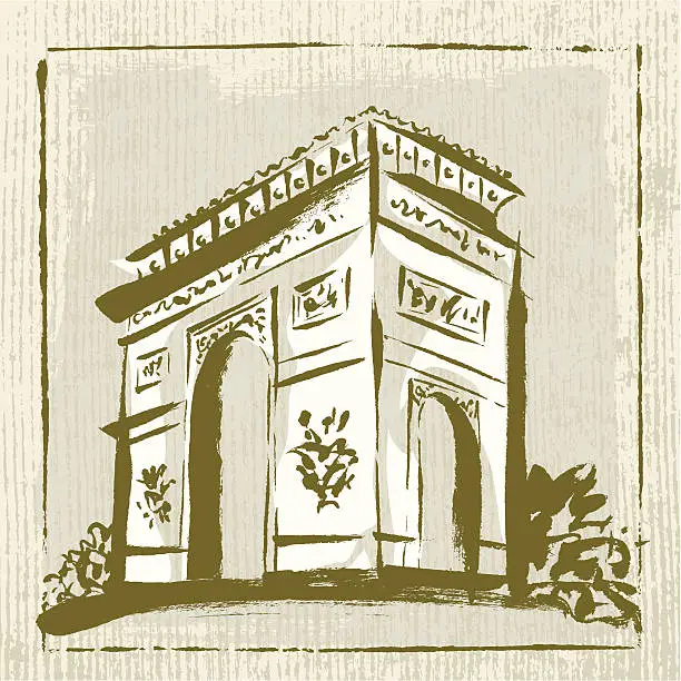 Vector illustration of Paris Landmark