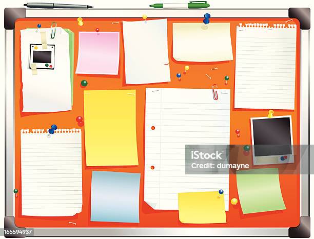 Ilustración de Cuadros De Aluminio Orange Tablón De Anuncios y más Vectores Libres de Derechos de Tablón de anuncios - Tablón de anuncios, Nota adhesiva, Rayado - Diseño