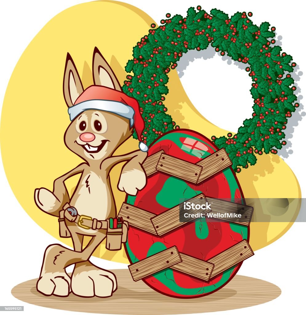 X-mas Bunny - arte vettoriale royalty-free di Industria edile