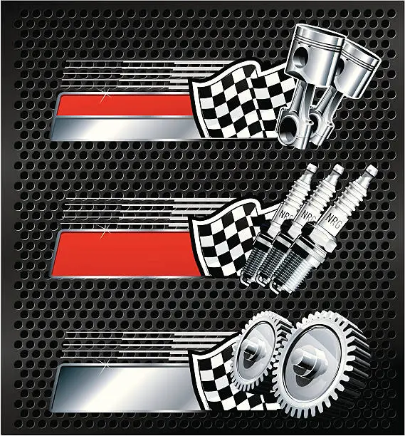 Vector illustration of Racing Banners