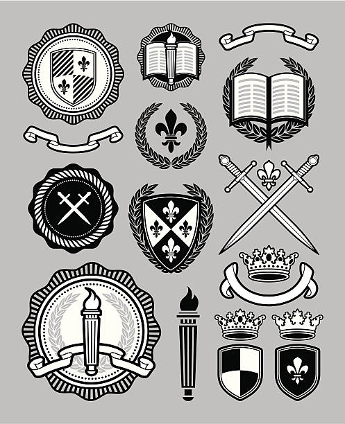 college-style kollektion - insignia stock-grafiken, -clipart, -cartoons und -symbole