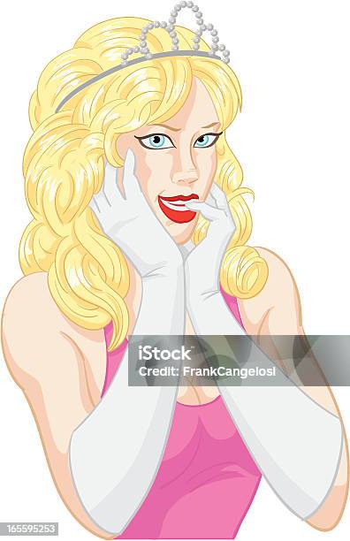 Girl Wearing Gloves Stock Illustration - Download Image Now - Adult, Beauty, Blond Hair