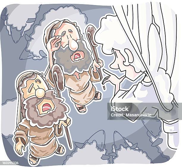 Shepherds And The Angel Stock Illustration - Download Image Now - Angel, Adult, Animal Body Part