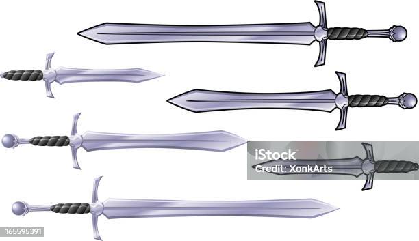 Ilustración de Medieval Swords y más Vectores Libres de Derechos de Espada - Espada, Metal, Afilado