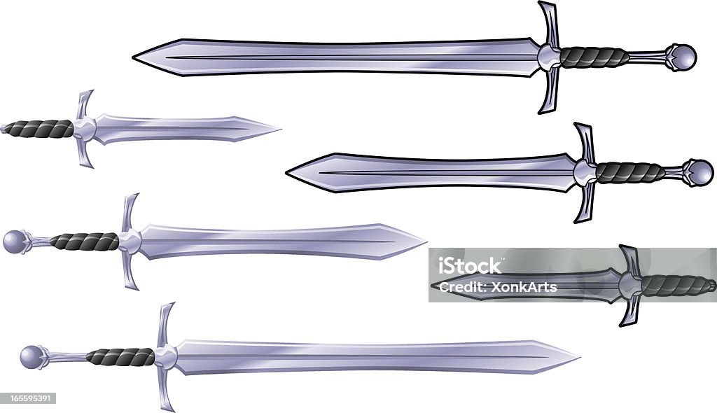 Épées médiévales - clipart vectoriel de En métal libre de droits