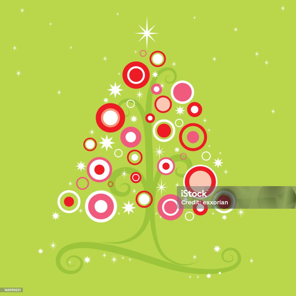 Christmas tree &lightboxIChristmas tree, 70's style with new color Backgrounds stock vector