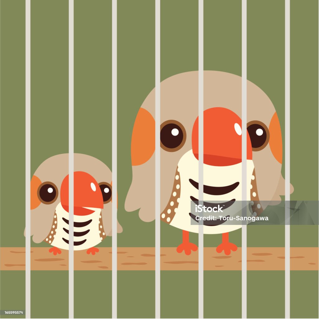 Pinzón cebra - arte vectorial de Animal libre de derechos