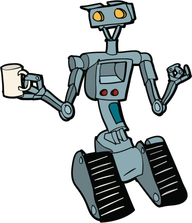 Robot Cartoon Stock Illustration - Download Image Now - Cartoon, Coffee  Cup, Cup - iStock