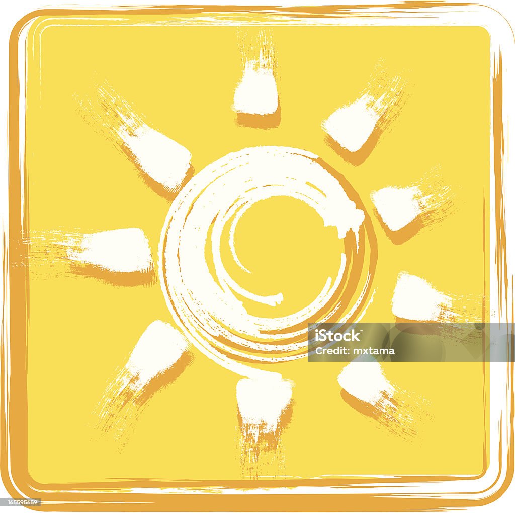 Icône de soleil - clipart vectoriel de Coup de pinceau libre de droits