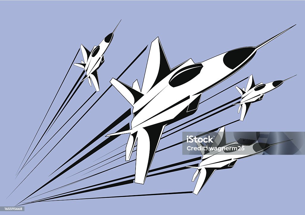 F22 ラプター形成 - 戦闘機のロイヤリティフリーベクトルアート