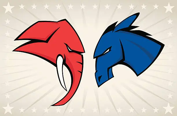 Vector illustration of Political Mascots